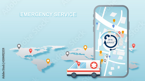 Medical Care emergency service online, Doctor Ambulance hospital.