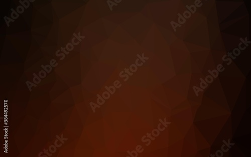 Dark Orange vector triangle mosaic template.