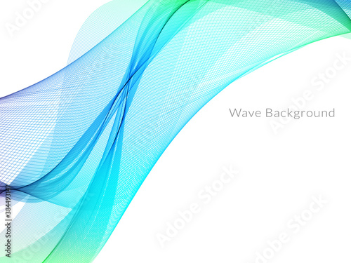 Decorative background with colorful wave design © JupiterArts