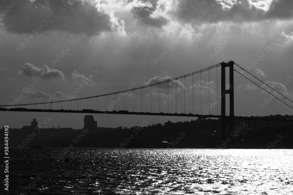 Bosphorus Bridge silhouette
