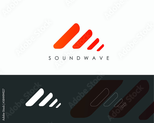 Modern soundwave ,audio,studio,radio,music and musical logo design template concept symbol illustration