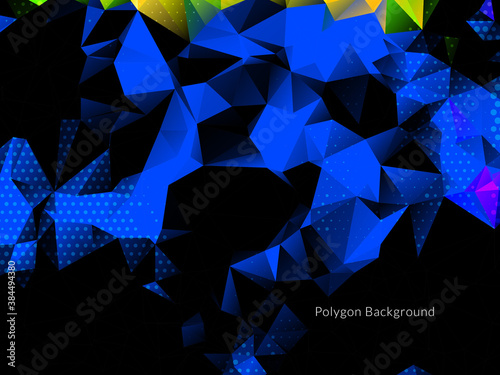 Abstract colorful triangular geometric crystal background