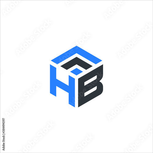 HB Letter Initial Letter Modern and Creative Pattern Logo Geometric Icon Design Vector for Company Branding and Website Favicon