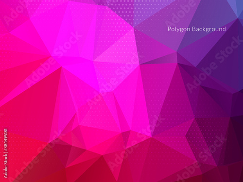 Abstract colorful triangular geometric crystal background