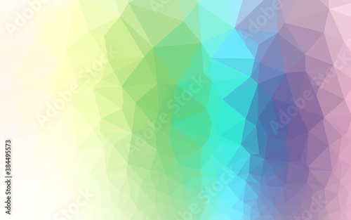 Wallpaper Mural Light Multicolor, Rainbow vector low poly cover. Torontodigital.ca