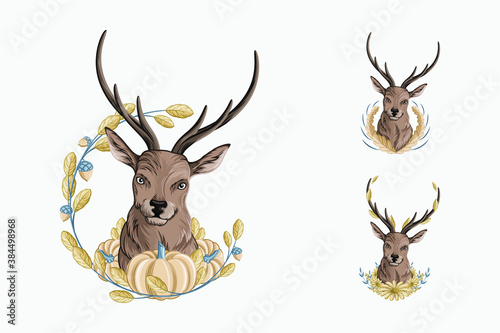 deer head vector