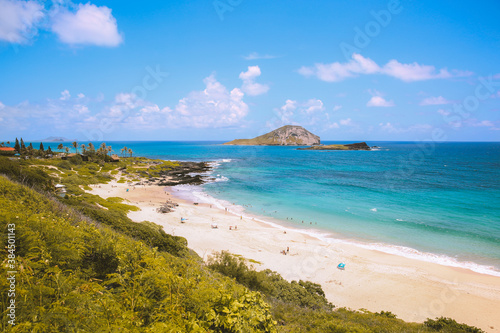 Oceanfront, Makapuu beach park, Oahu, Hawaii