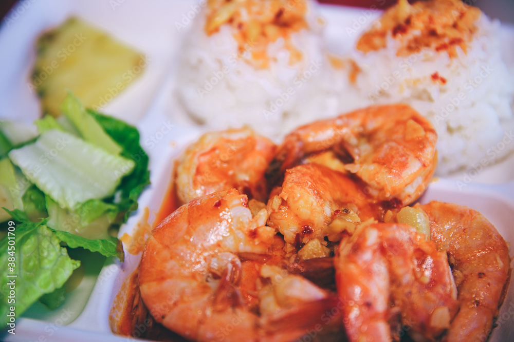 Garlic Shrimp, North Shore, Oahu, Hawaii