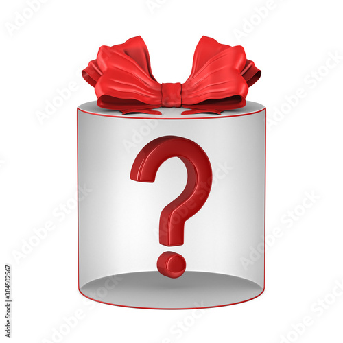 open white gift box with re...