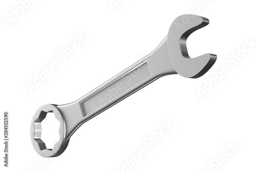 wrench on white background. Isolated 3D illustration