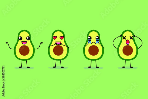 Avocado Character Illustration