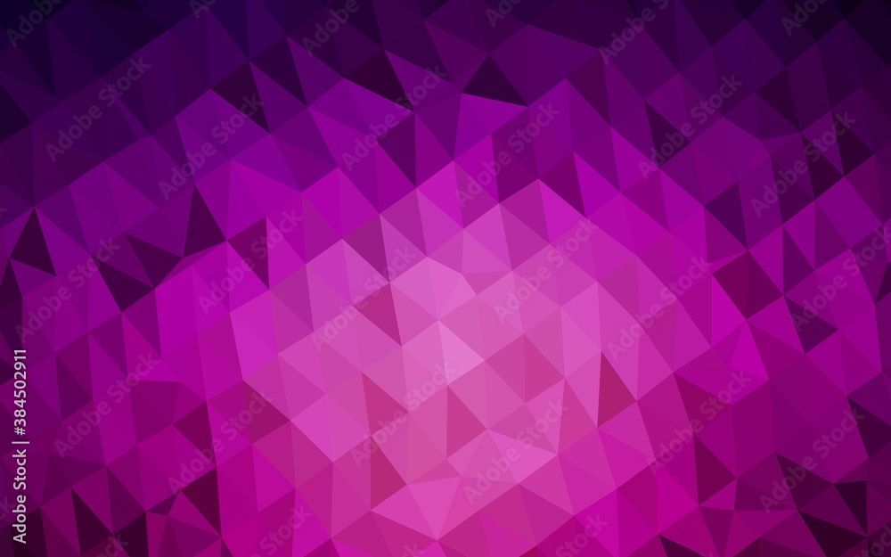 Dark Purple vector triangle mosaic template. Dark Purple vector triangle mosaic template.