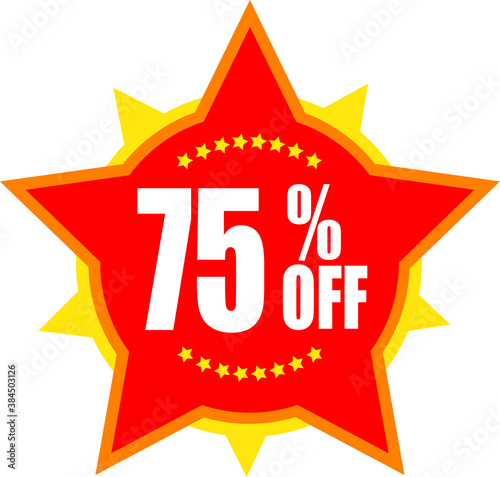 Percentage off sale tag, Banner design template vector illustration