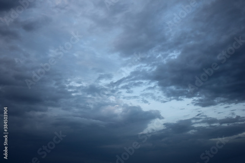 The dark clouds on the sky nature background