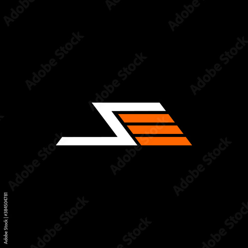SE Letter Initial Logo Design Template Vector Illustration