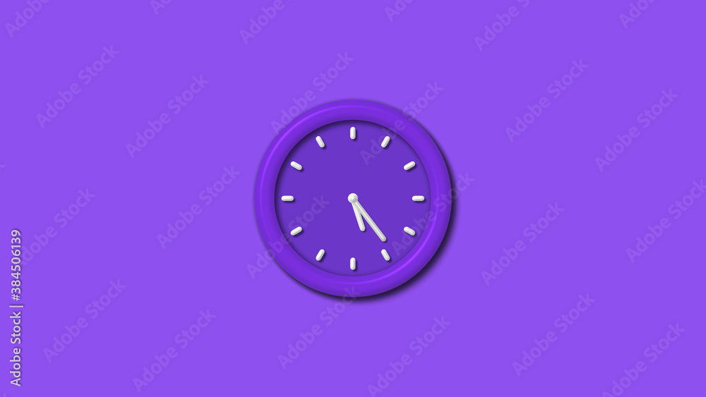 Purple color 12 hours 3d wall clock isolated on purple background,3d wall clock, Clock isolated Purple color 12 hours 3d wall clock isolated on purple background,3d wall clock, Clock isolated