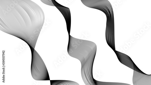 Design elements. Wave of many smooth lines. Abstract wavy stripes on white background isolated. Illustration for modern business design. Creative line art. Vector illustration