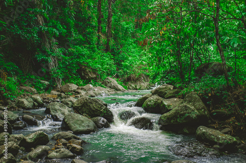 The river in the village of Bukittinggi, West Lombok feels very fresh and clean