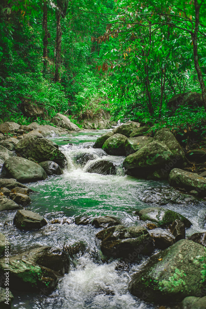 The river in the village of Bukittinggi, West Lombok feels very fresh and clean