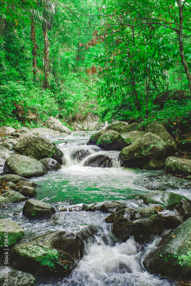 The river in the village of Bukittinggi, West Lombok feels very fresh and clean