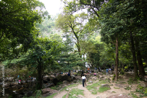 Klonglan waterfalls , kamphengphet, Thailand : saturday 5 september 2020, People enjoy playing waterfall and swimming at Klong lan Waterfall.
