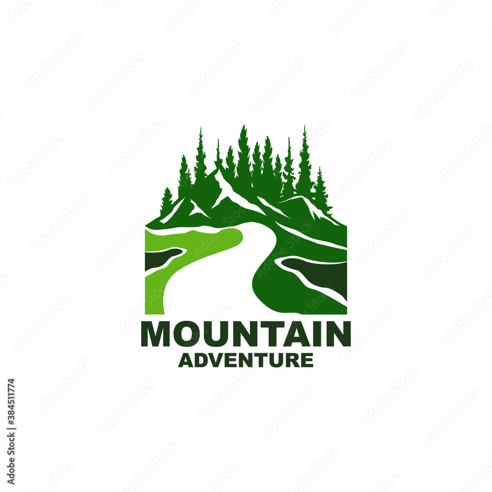 Let the adventure begin. Hand drawn lettering on white background. Design element for poster, card. Vector illustration