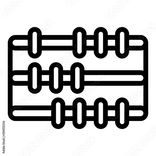 Arithmetic abacus icon. Outline arithmetic abacus vector icon for web design isolated on white background