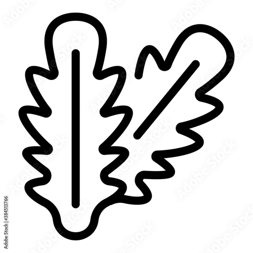 Spice arugula icon. Outline spice arugula vector icon for web design isolated on white background