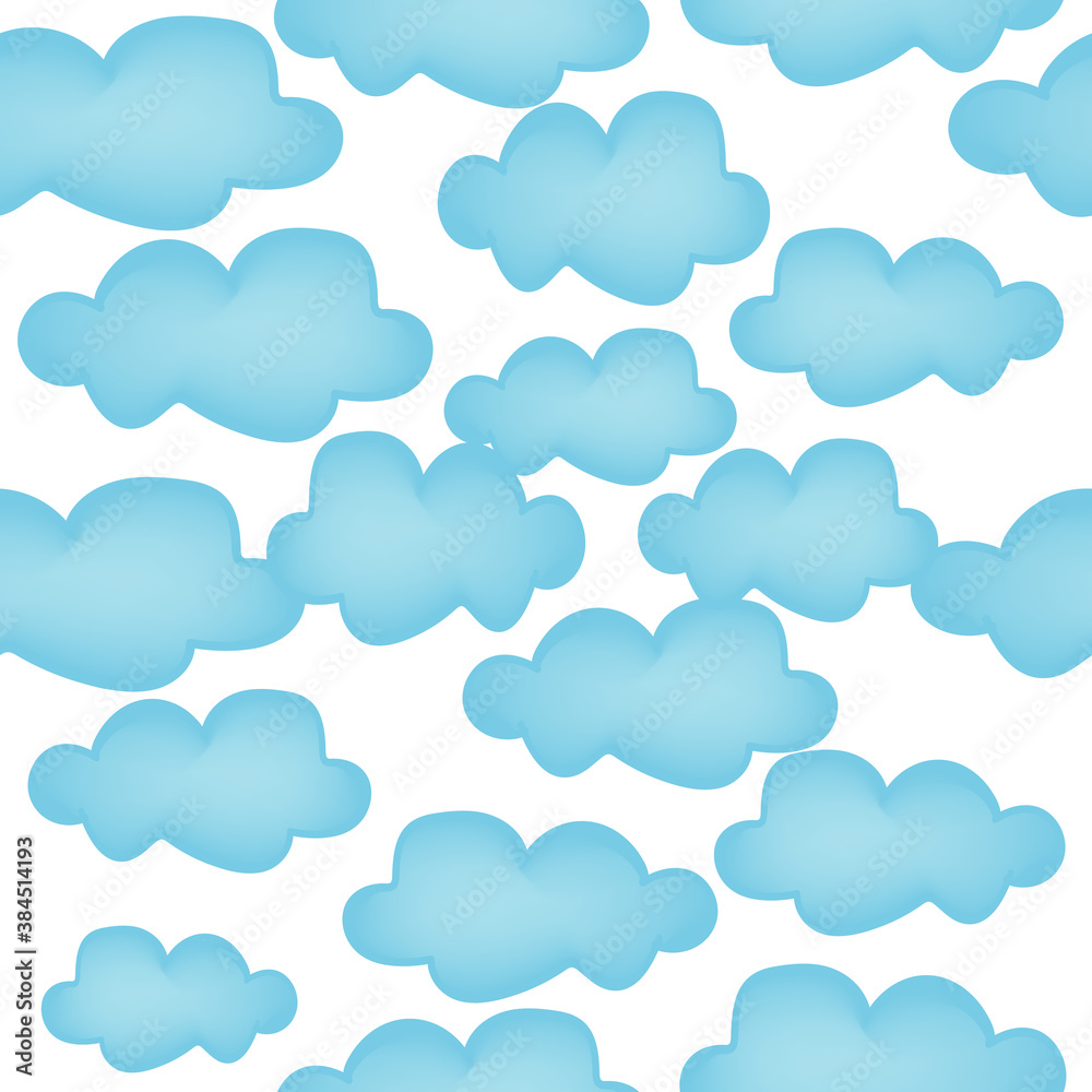 sky with clouds, seamless background vector
