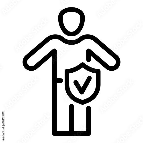 Probiotics man normal icon. Outline probiotics man normal vector icon for web design isolated on white background