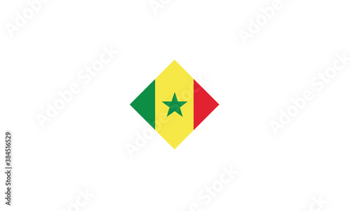 Free Download Senegal flag diamond vector illustration - GFXLoad