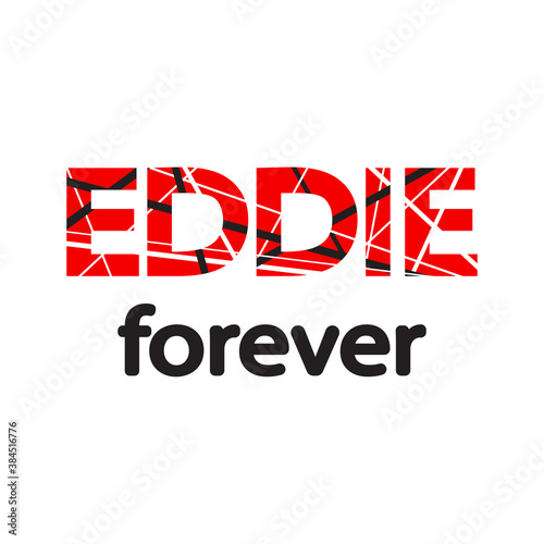 Photo Eddie forever vector concept, card, banner, poster