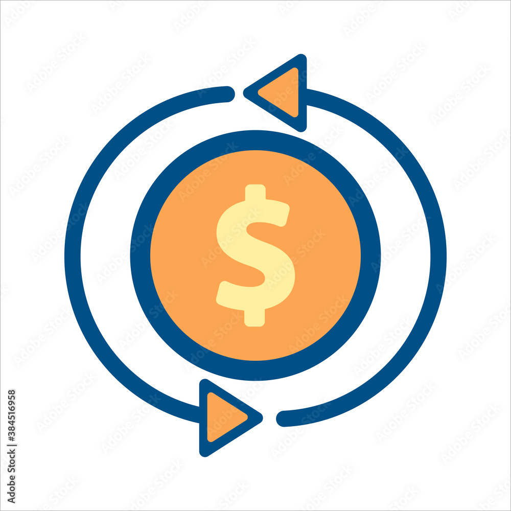 Obraz premium money icon vector. flat design style icon vector concept