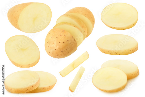 Canvas Print Isolated potato collection