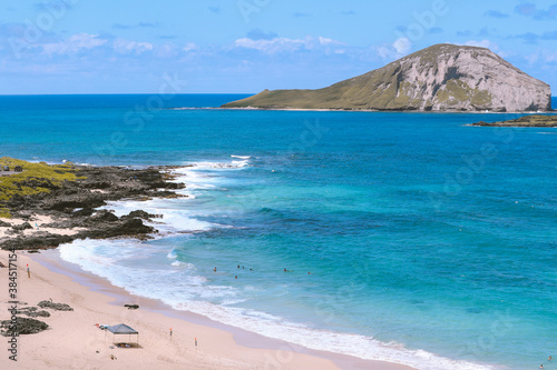 Oceanfront, Makapuu beach park, Oahu, Hawaii