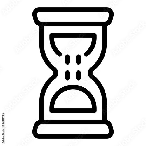 Hourglass stopwatch icon. Outline hourglass stopwatch vector icon for web design isolated on white background