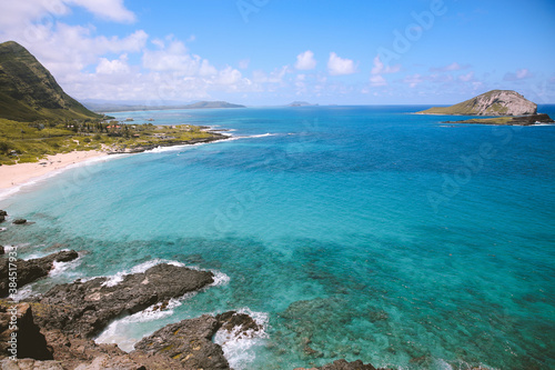 Oceanfront  Makapuu lookout  Oahu  Hawaii 