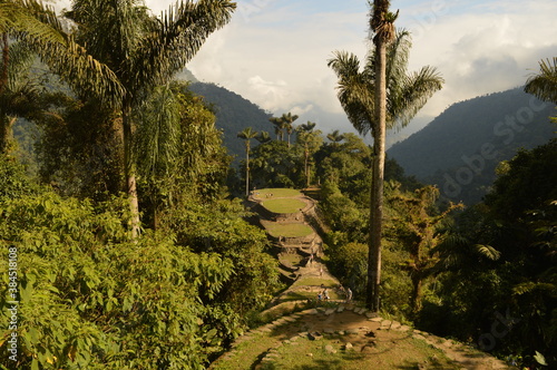 Hiking to Ciudad Perdida (The Lost City) in the jungle and mountains of Colombias Sierra Nevada de Santa Marta photo