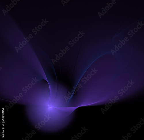3D visualization and isolated abstract fractal on a black background. The abstract computer is generated by a fractal design. creative background