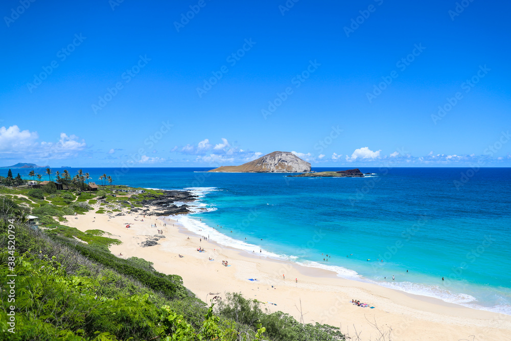 Oceanfront, Makapuu beach, Oahu, Hawaii
