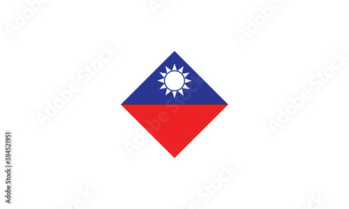 Free Download Taiwan flag diamond vector illustration - GFXLoad
