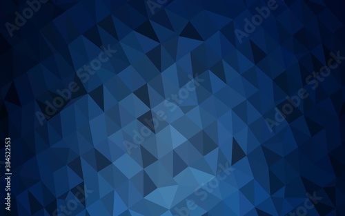 Dark BLUE vector abstract mosaic background.