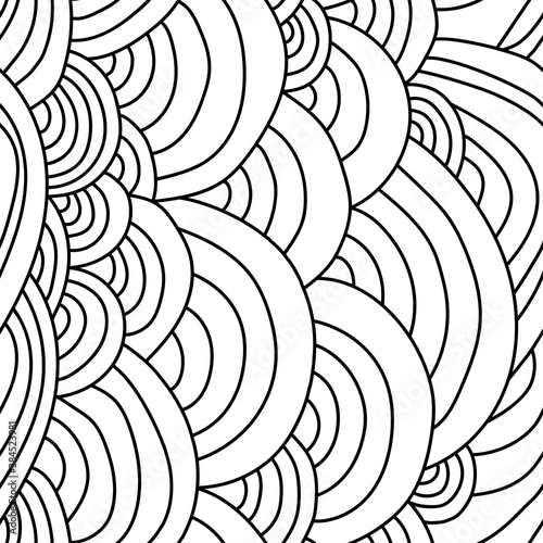 seamless pattern with doodles for coloring. coloring antistress for adults and children