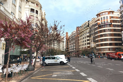 street in the city valencia spain