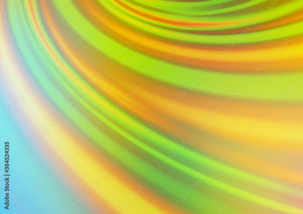 Fototapeta premium Light Green, Yellow vector bokeh and colorful pattern.