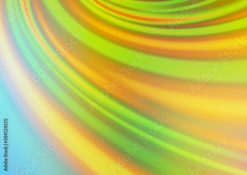 Light Green  Yellow vector bokeh and colorful pattern.