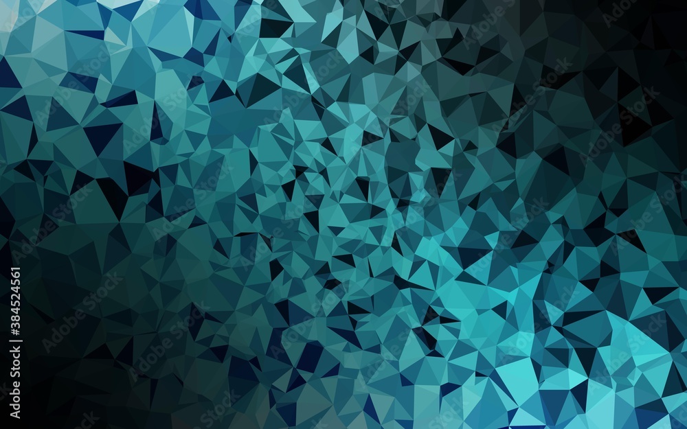 Obraz premium Light BLUE vector shining triangular background.