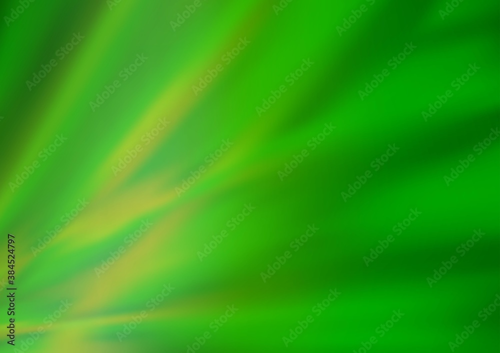 Obraz premium Light Green vector blurred bright template.