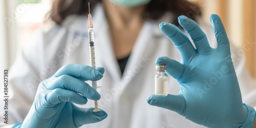 Vaccine for vaccination, medical immunization for patient treatment from disease such as coronavirus, covid-19, cervical cancer, hpv, measles, meningitis, pertussis, pneumonia, tetanus, or typhoid