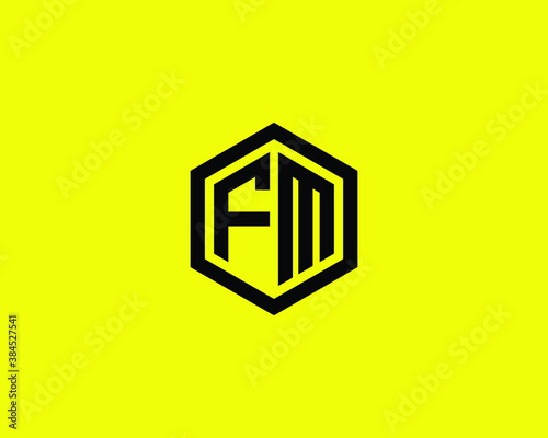 FM MF LETTER LOGO DESIGN VECTOR TEMPLATE. FM MF LOFO DESIGN.